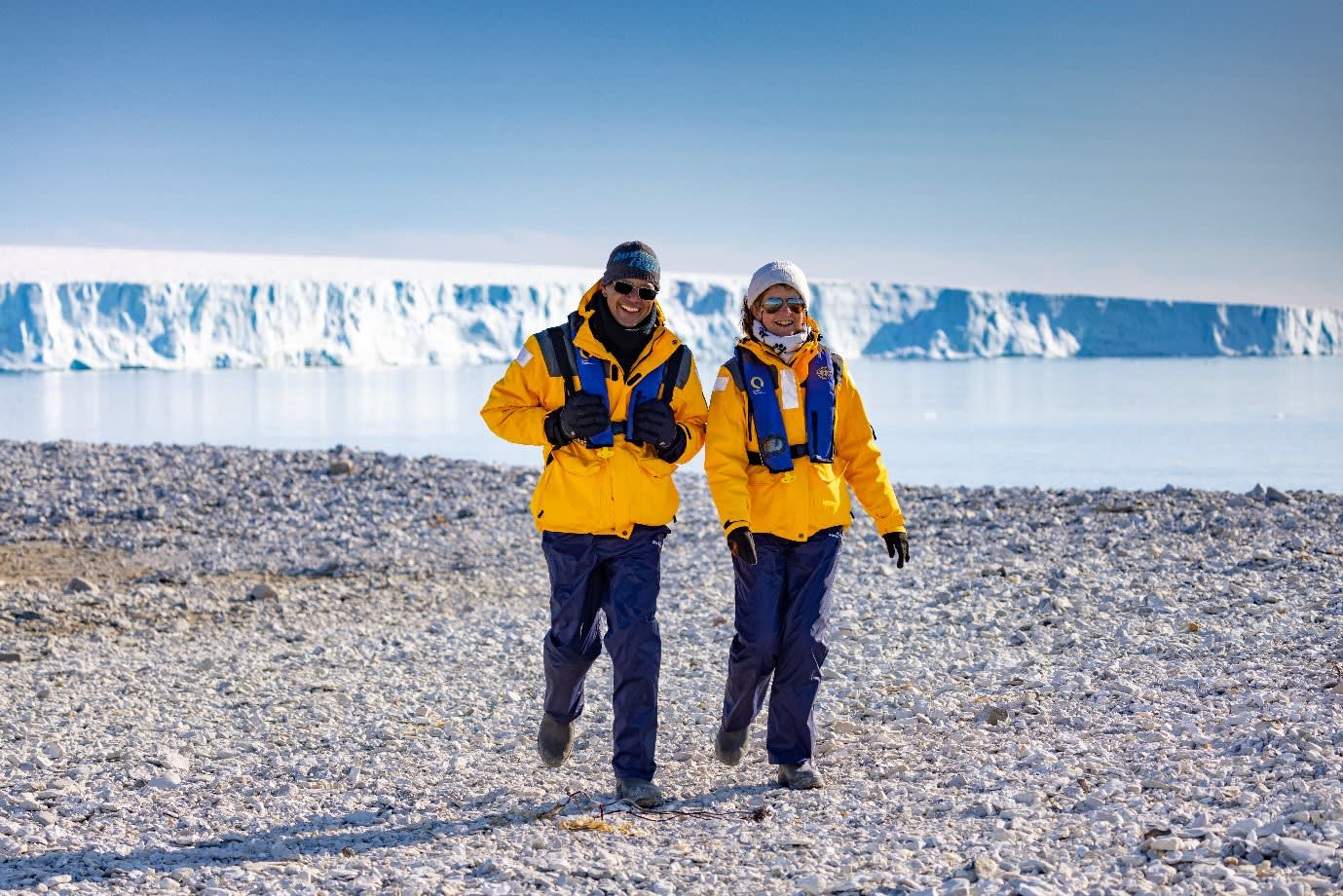 Travelers exploring a landing site in Svalbard. Photo by Michelle Sole.