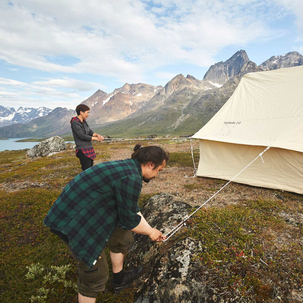 Setting up camp