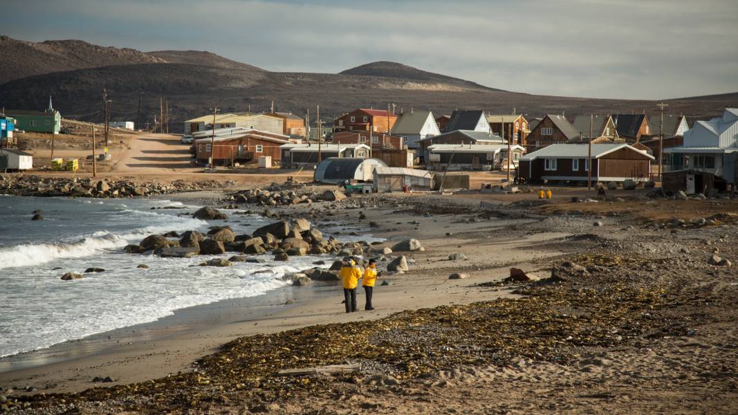 Visiting Qikiqtarjuaq, Baffin Island on an Arctic expedition.