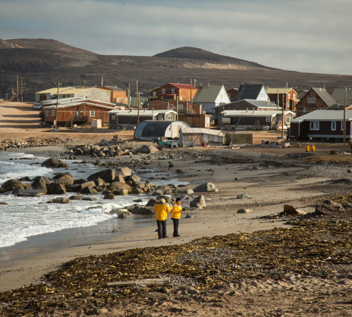 Visiting Qikiqtarjuaq, Baffin Island on an Arctic expedition.