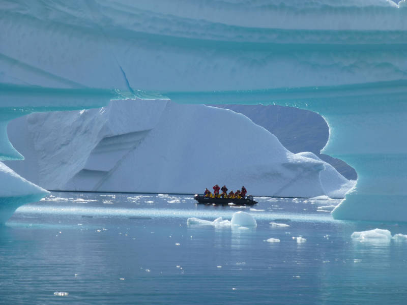 Cruising in a zodiac