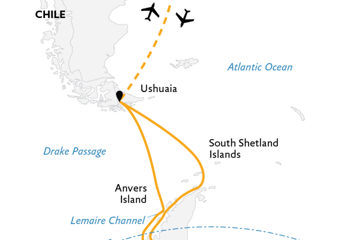Antarctica by Helicopter: Crossing the Circle and the Peninsula