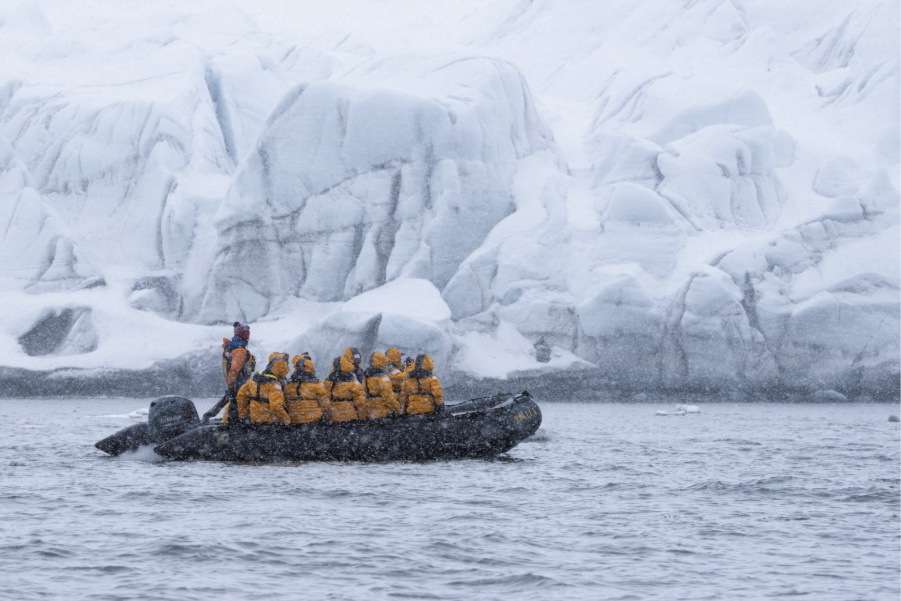 Guests Zodiac Cruising in Isbukta, Svalbard. Photo by Cindy Miller Hopkins. 